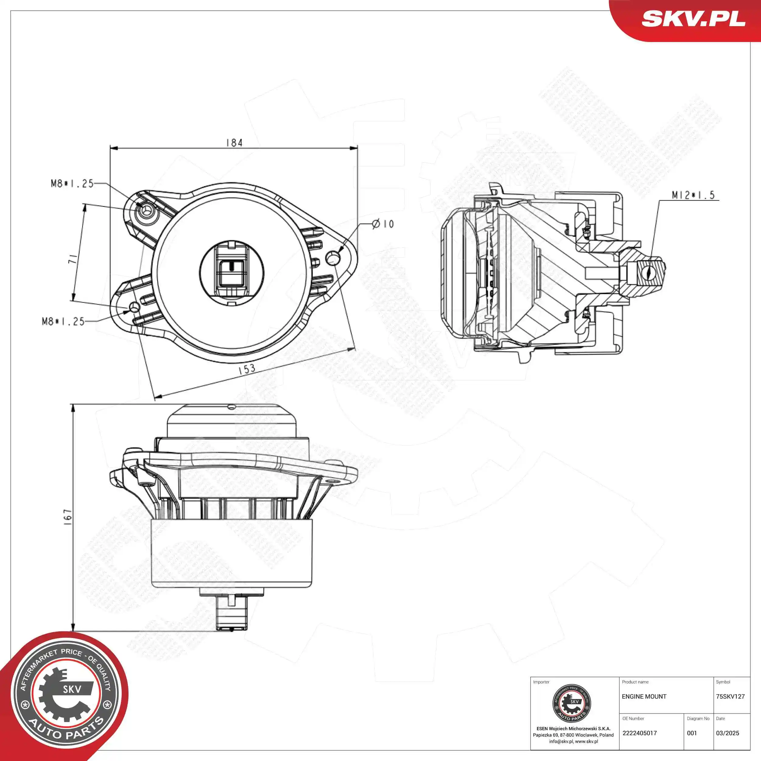 Mounting, engine